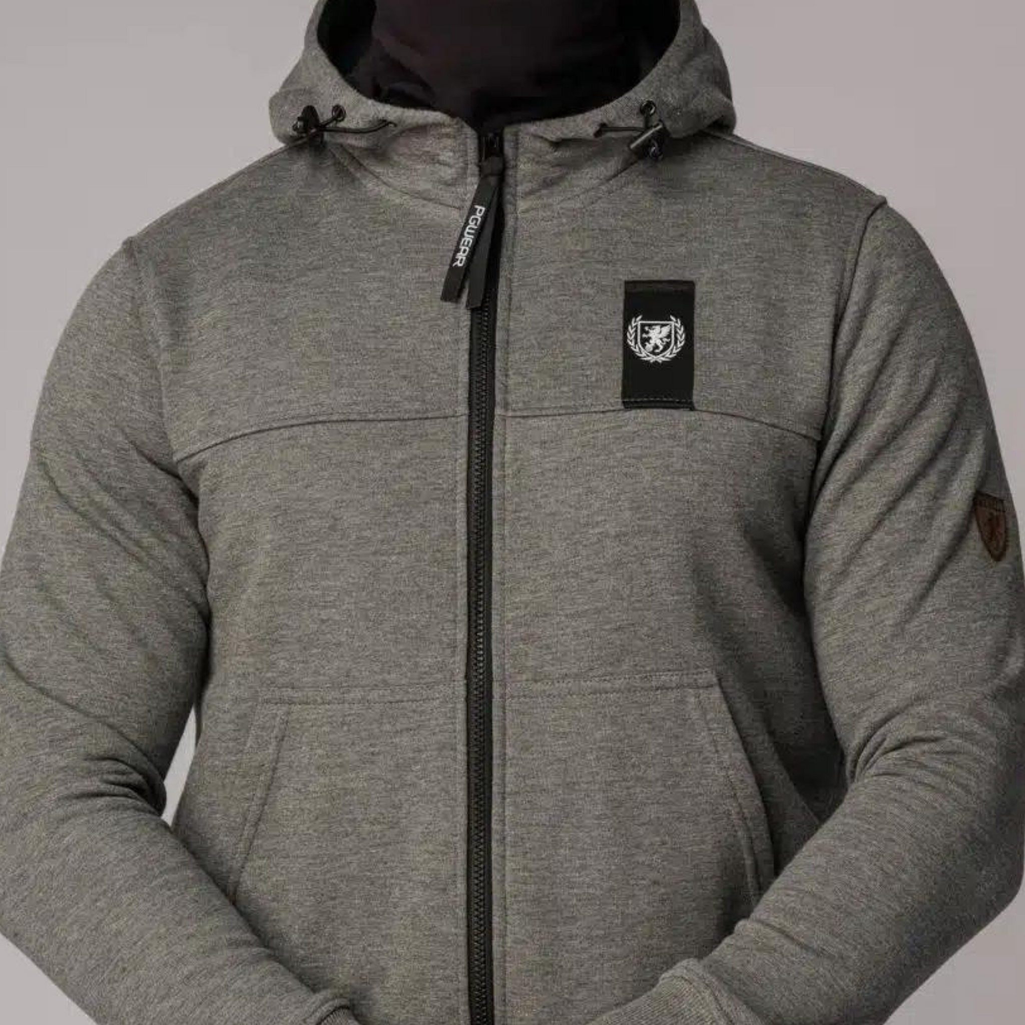 Sweat à capuche intégral « Armour » Gris - PGwear