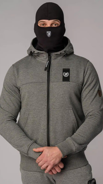 Sweat à capuche intégral « Armour » Gris - PGwear