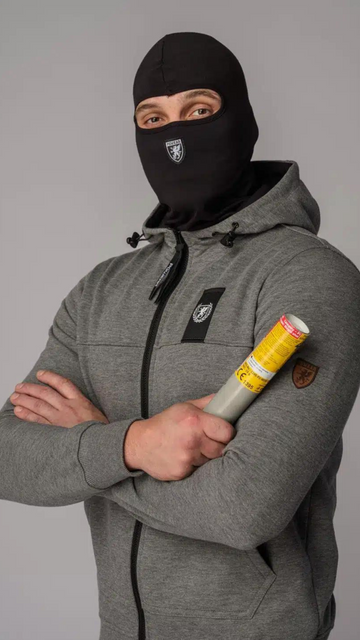 Sweat à capuche intégral « Armour » Gris - PGwear