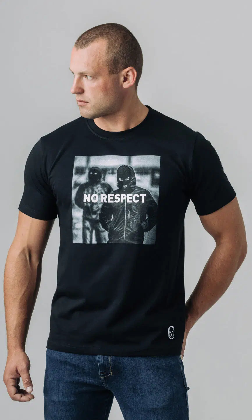 Hochwertiges T-Shirt "Lisabon" No Respect von PGwear mit einzigartigem "No Respect" Slogan-Aufdruck für Fußballfans und Ultras.